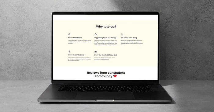 Tutoruu features section